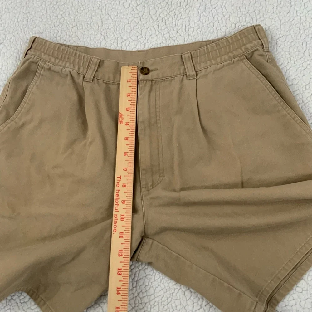 Woolrich Khaki Hiking Shorts Size 33 Ripstop Twill Pockets 100% Cotton Outdoors
